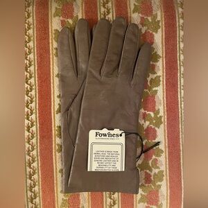 NWT! Vintage Fownes Women’s Size Medium 7.5 Brown Genuine Leather Gloves